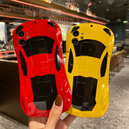 勁步 15Promax跑車蘋果14Pro手機殼13promax硅膠套蘋果14promnax小蠻腰13 蘋果12 黃黑跑車