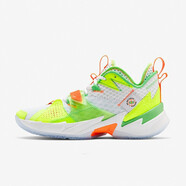 耐克（NIKE）男鞋新款AIR JORDAN Westbrook Zer0.3 AJ 威少3代籃球鞋 CZ3616-100 白綠橙 40