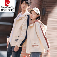 皮爾卡丹（pierre cardin）情侶裝春季2025新款潮流不一樣的夾克套裝女冬裝棉襖情侶外套秋冬 C8126卡其【單件價】 XL 男180