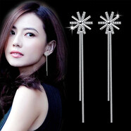 BOMP鑲老鳳凰金店款耳釘太陽(yáng)的后裔同款耳環(huán)個(gè)性925純銀雪花項鏈耳飾 耳線(xiàn)