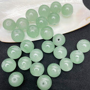 歐斯若 50顆 10mm雙色玻璃珠子 散珠 手工diy手串配件飾品串珠材料 東林玉色 10mm（一包約50顆）