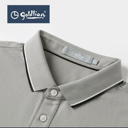 金利來(lái)官方直發(fā)新款男士男裝棉質(zhì)商務(wù)休閑舒適透氣多色純色夏季翻領(lǐng)POLO短袖T恤上衣上裝體恤衫 38-淺灰 M