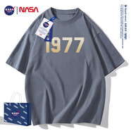 NASA GISSNASA官網(wǎng)聯(lián)名夏季t恤男2022新款潮牌情侶卡通小熊印花短袖T恤男 NA1977鐵灰色 2XL  建議170-185斤