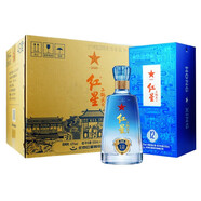 紅星二鍋頭白酒 藍盒藍瓶12 清香型 43度 500mL 6盒 整箱