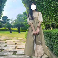 蘭威費(fèi)雷小個(gè)子甜美背帶裙套裝女學(xué)生夏季可鹽可甜學(xué)院風(fēng)背心連衣裙兩 【套裝】卡其色背帶裙+杏色襯衣 2XL （關(guān)注店鋪）