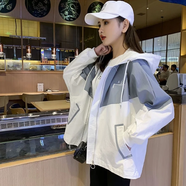 貴蘭姿工裝外套女士春秋季2025新款高檔韓版學(xué)生小香風(fēng)寬松風(fēng)衣上衣服 款3淺灰色 S （建議80-100斤）