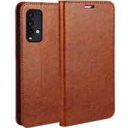 iCoverCase 小米紅米note9手機殼保護套5G版全包防摔翻蓋皮套 紅米note9棕色【4G】