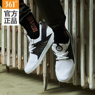 361°運(yùn)動(dòng)鞋男鞋夏季透氣網(wǎng)面耐磨軟底輕便學(xué)生跑步鞋簡(jiǎn)約百搭休閑鞋男 6607-2361度白/曜石黑 39