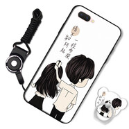 魅上 OPPO A5手機(jī)殼卡通磨砂手機(jī)套男女款掛繩指環(huán)防摔全包邊保護(hù)套o(hù)ppoa5 一往情深