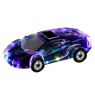 語森憶水晶蘭博基尼汽車模型藍牙版插卡音箱V18車模禮品音響收音低音炮 紅色
