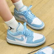 耐克（NIKE）aj女鞋2025冬季新款AIR JORDAN 休閑鞋板鞋aj1籃球鞋運動(dòng)鞋 DC0774-141白藍 36.5