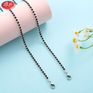 浪莎（LangSha）吊帶裙帶子抹胸鏈子可外穿露肩肩帶金屬水鉆可替換文胸罩內衣配件 密鉆黑一對 吊帶款