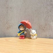 哥綸 可愛(ài)卡通桌面人物小擺件創(chuàng  )意辦公室治愈系迷你情侶微景觀(guān)裝飾品 一人偶小貓組合裝