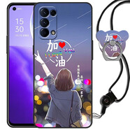 漢牌 適用OPPO Reno5手機(jī)殼PEGM00保護(hù)套R(shí)eno5k全包磨砂防摔卡通男女情侶軟殼 此生加油 OPPO Reno5