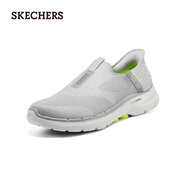 斯凱奇（Skechers）男鞋Slip ins閃穿鞋休閑運(yùn)動減震一腳蹬健步鞋GOWALK6 灰色/GRY 43.5