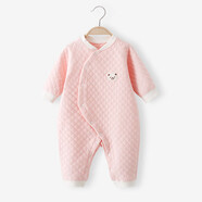 楚歌質(zhì)優(yōu)品春秋新款半歲嬰兒衣服秋冬季純棉0-1歲連體衣女寶寶新生兒爬行服 粉色 無(wú)骨縫制 73 建議15-20斤