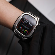 MR.MULL星圖iwatch125678se9蘋(píng)果ultra49mm不銹鋼金屬殼硅膠保護套氟橡膠手表帶改裝造殼邊框45創(chuàng  )意新款44 銀色不銹鋼殼+氟橡膠表帶黑 49mm(ultra1/2代)商品沒(méi)手表