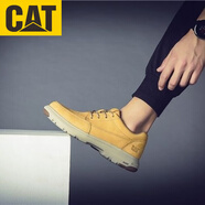 卡特（CAT）男鞋馬丁靴秋季新款復(fù)古英倫風(fēng)工裝鞋潮男低幫休閑鞋 土黃色 42