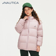 NAUTICA諾帝卡童裝男童女童面包服秋冬季兒童泡芙羽絨服外套輕量 淺紫色 120cm