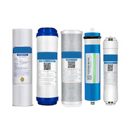 鉆芯適用于萬(wàn)愛(ài)凈水器濾芯純水機全套五級超濾直飲ro反滲透10寸PP棉活性炭通用套裝 12345級濾芯