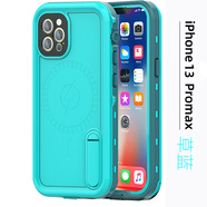 沃騰（WOETNN）iPhone防水手機(jī)殼蘋果密封潛水全包游泳防摔防塵套騎手外賣殼全包鏡頭保護(hù) 【13Promax】草藍(lán)（實色）