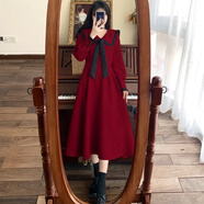 菲奢蘭新娘敬酒服大碼胖mm夏季孕婦遮肚子娃娃領(lǐng)連衣裙少女感復古長(cháng)裙 均碼