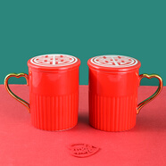 fw結婚紅色情侶杯子陶瓷杯一對帶蓋子創(chuàng  )意馬克杯咖啡杯定制刻字辦公室水杯女情侶款對杯結婚禮物禮品 LYH雙喜結婚杯子一對