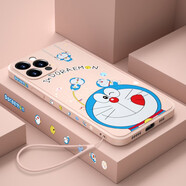 迅炫適用于蘋果iPhone13手機(jī)殼12Pro外殼13promax全包12硅膠防摔卡通可愛女款帶掛繩 蘋果12Promax【星空叮當(dāng)貓】砂粉色+手繩 配全屏鋼化膜