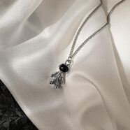 品岱項鏈男原宿風(fēng)嘻哈女宇航員潮牌ins情侶個(gè)性太空人吊墜百搭飾品毛衣鏈 小號宇航員+大號宇航員【側身扁鏈】