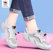 西域駱駝（VANCAMEL）女鞋夏季網(wǎng)眼小白鞋女休閑運動(dòng)鞋透氣休閑鞋女士網(wǎng)鞋斷碼 155白色（網(wǎng)面透氣） 碼數小， 37