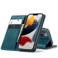 紐為iphone蘋(píng)果13翻蓋全包手機(jī)殼13pro帶卡包純色13promax男13mini皮質(zhì)porm 蘋(píng)果13【藍(lán)色*皮質(zhì)翻蓋手機(jī)殼】