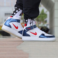 耐克（NIKE）AirForce1Mid休閑鞋2025秋冬季男鞋AF1時(shí)尚高幫板鞋緩震運動(dòng)鞋 DH5623-101/白藍 42.5