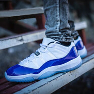 NIKE耐克春季AJ11大魔王 黑色男女鞋低幫實(shí)戰(zhàn)籃球鞋情侶運(yùn)動(dòng)鞋 AH7860-100康扣 36