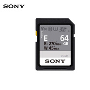 索尼（SONY）64GB SD存儲卡 SF-E64A E系列U3 C10 V30讀速高達270MB/s 相機內(nèi)存卡