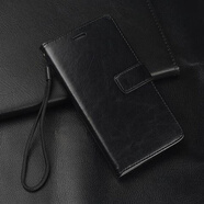欣迪斯 蘋(píng)果5S手機殼iPhone5保護皮套SE外殼五代翻蓋式防摔軟硅膠全包邊保護套防摔 黑色 蘋(píng)果5/5S【單殼+掛繩】