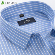 杉杉（Firs）長(cháng)袖襯衫男士高端品牌格子休閑襯衣春季高檔時(shí)尚條紋襯衫 2181-2長(cháng)袖 38