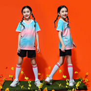 DUBLS女童羽毛球服套裝2024新款夏季兒童運動套裝訓(xùn)練隊服乒乓球服定制 7705淺湖藍(lán)套裝(男女套裝) XS(140-150cm)