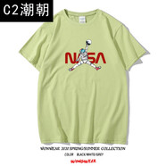 C2潮朝漫威NASA聯(lián)名短袖T恤男飛人歐美潮牌蜘蛛俠2020潮流運動(dòng)籃球衣服 抹茶綠(K283AJ宇航員) S