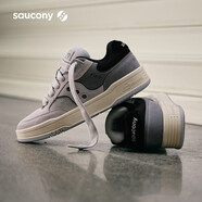 Saucony索康尼CHILLTIME復(fù)古休閑鞋男女情侶百搭板鞋面包鞋 灰黑 38
