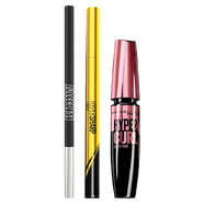 美寶蓮紐約雙頭3D眉筆自然妝效防水不暈染極細筆尖眉粉小金筆眼妝組合 灰棕A禮盒