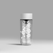 雷德夫（LEIDFOR） G5 雙層玻璃杯創(chuàng  )意花卉圖案女士水杯泡茶喝水杯子 天際白櫻花270ml