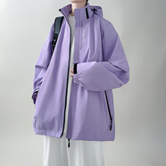 杜小閑 沖鋒外套男春秋季新款登山衣服戶外潮牌三合一美式加絨加厚夾克 JK81紫羅蘭女款偏小 XL [建議115-130斤]