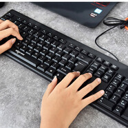 愛(ài)國者（aigo）電腦有線(xiàn)USB鍵盤(pán) 臺式電腦筆記本有線(xiàn)鍵鼠套裝打字家用辦公 工作商務(wù)鍵鼠套有限104鍵 有線(xiàn)單鍵盤(pán)