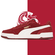 彪馬（PUMA）板鞋紅色男鞋女鞋新年款蛇年限定休閑鞋情侶低幫鞋子運動鞋 370304-25/大紅色/翻毛皮 35.5