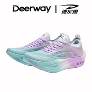 德爾惠DEERWAY德爾惠猛將1.0 全掌碳板馬拉松競速超臨界科技體育生長跑 猛將1.0棉花糖 38