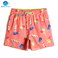 蓋浪（GAILANG）兒童沙灘褲速干彈力男女童寬松泳褲可下水沙灘短褲水上樂(lè )園 多彩冰淇淋 XL