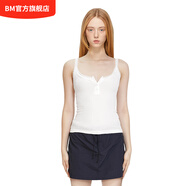 BM小吊帶背心上衣女夏無袖內(nèi)搭蕾絲邊甜辣妹設(shè)計感修身顯瘦純欲風(fēng) 白色【帶胸墊】 均碼