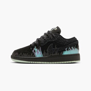 耐克（NIKE）Air JORDAN 1 GS AJ1 LOW低幫籃球鞋 萬(wàn)圣節(jié) 黑 霜綠HQ3442-001 39