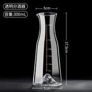 鐸璃玻璃紅酒白酒洋酒分酒器家用加厚白酒杯中式仿古小號醒酒器分酒壺 冰山分酒器- 300ml