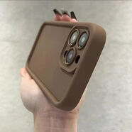 回特極簡(jiǎn)純色OPPOReno10/9/8pro手機殼7/6se膚感A55A72A93A96A97磨砂 咖啡色-精孔相框 其他型號咨詢(xún)客服